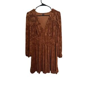 Brown Shien Curve Dress 1XL